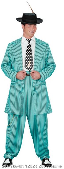 Zoot Suit Turquoise or White Adult Costume