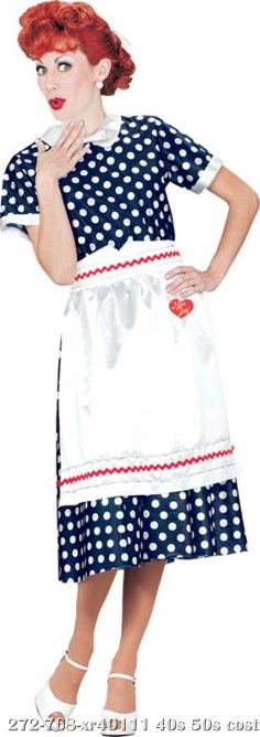 I Love Lucy Polka Dot Dress Adult Costume