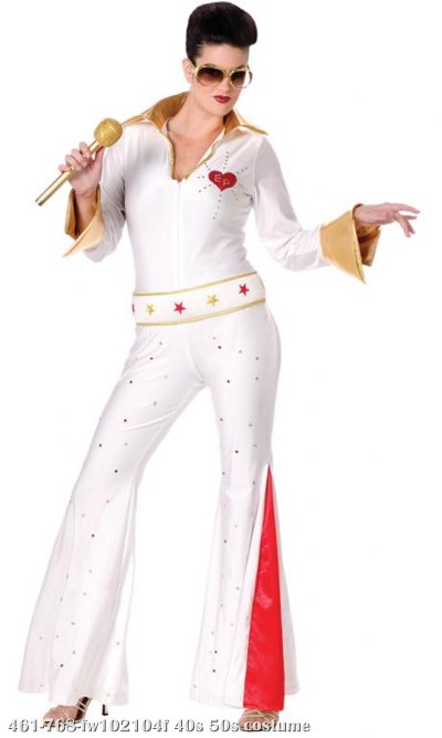 Elvis Female Jumpsuit Adult Costume