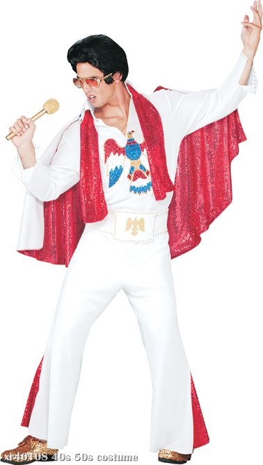 Elvis Deluxe White Jumpsuit Adult Costume