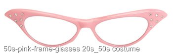 50s Pink Frame Glasses