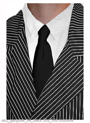 Black Gangster Tie