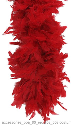 Red 80 Gram Feather Boa