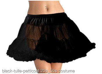 Black Layered Tulle Petticoat