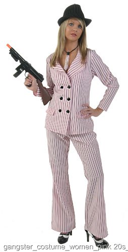 Pink Women's Gangster Costume