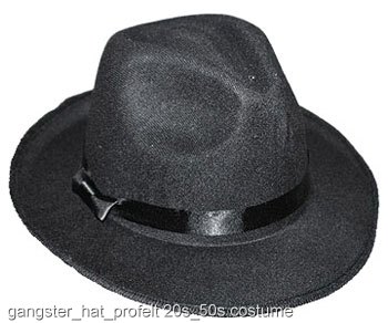 Black Gangster Hat