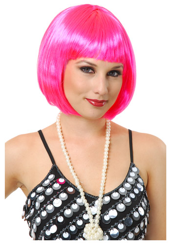 Short Bob Hot Pink Wig