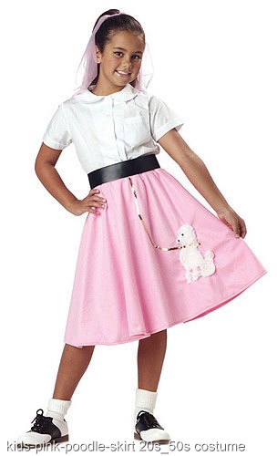 Kids Pink Poodle Skirt