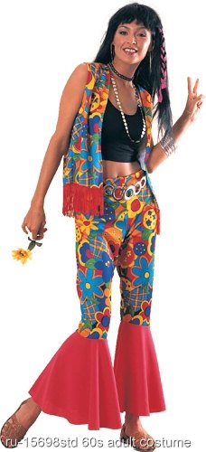 Flower Power 60s Hippy Adult Costume