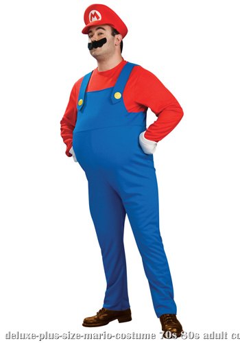 Deluxe Plus Size Mario Costume