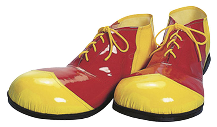 Deluxe Red And Yellow Vinyl Clown Shoes