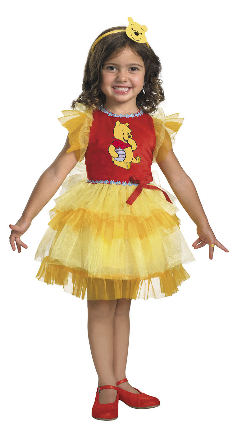 Girls and Toddler Frilly Winnie The Pooh Costume