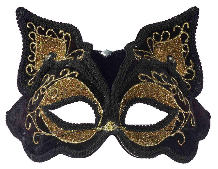 Black Feline Fancy Mask