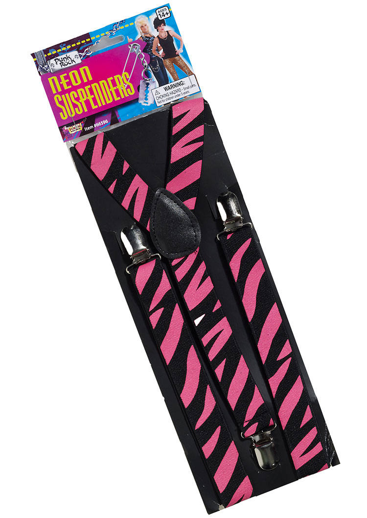 Punk Rock Zebra Suspenders