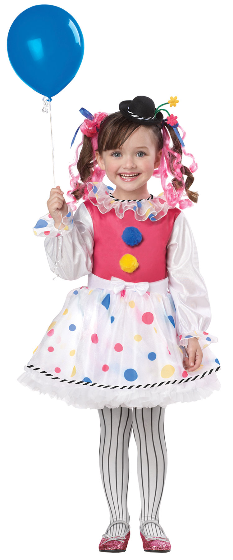 Girls and Toddler Cutesy Clown Costume