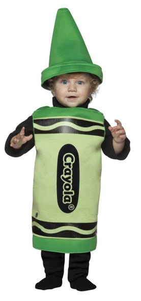 Toddler and Kids Green Crayola Crayon Costume