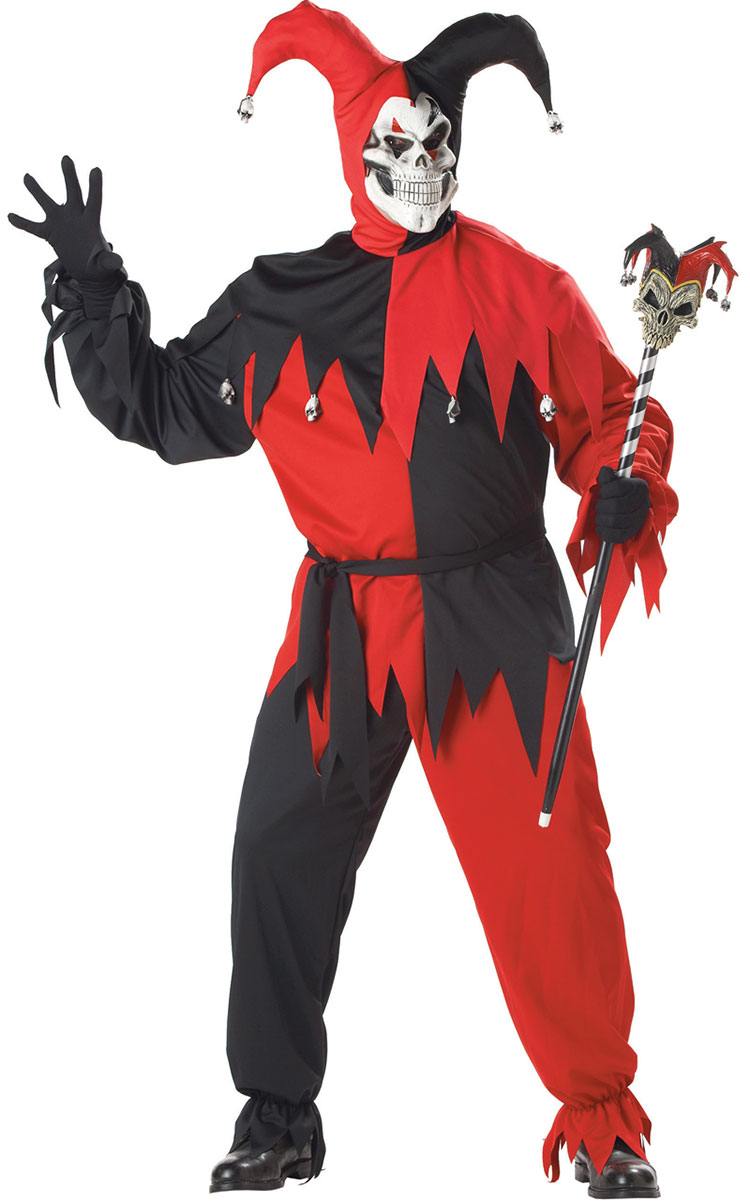 Plus Size Black And Red Evil Jester Costume