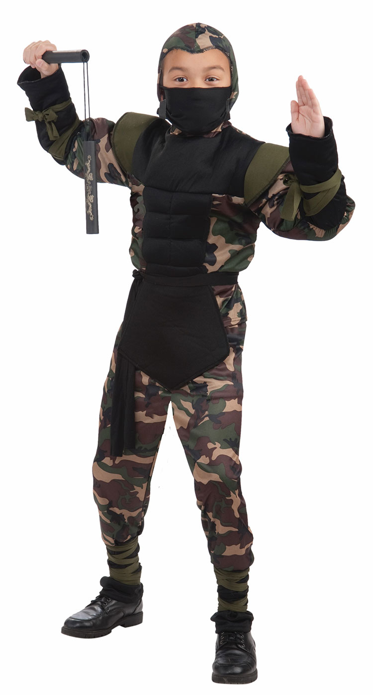 Kids Ninja Combat Soldier Costume