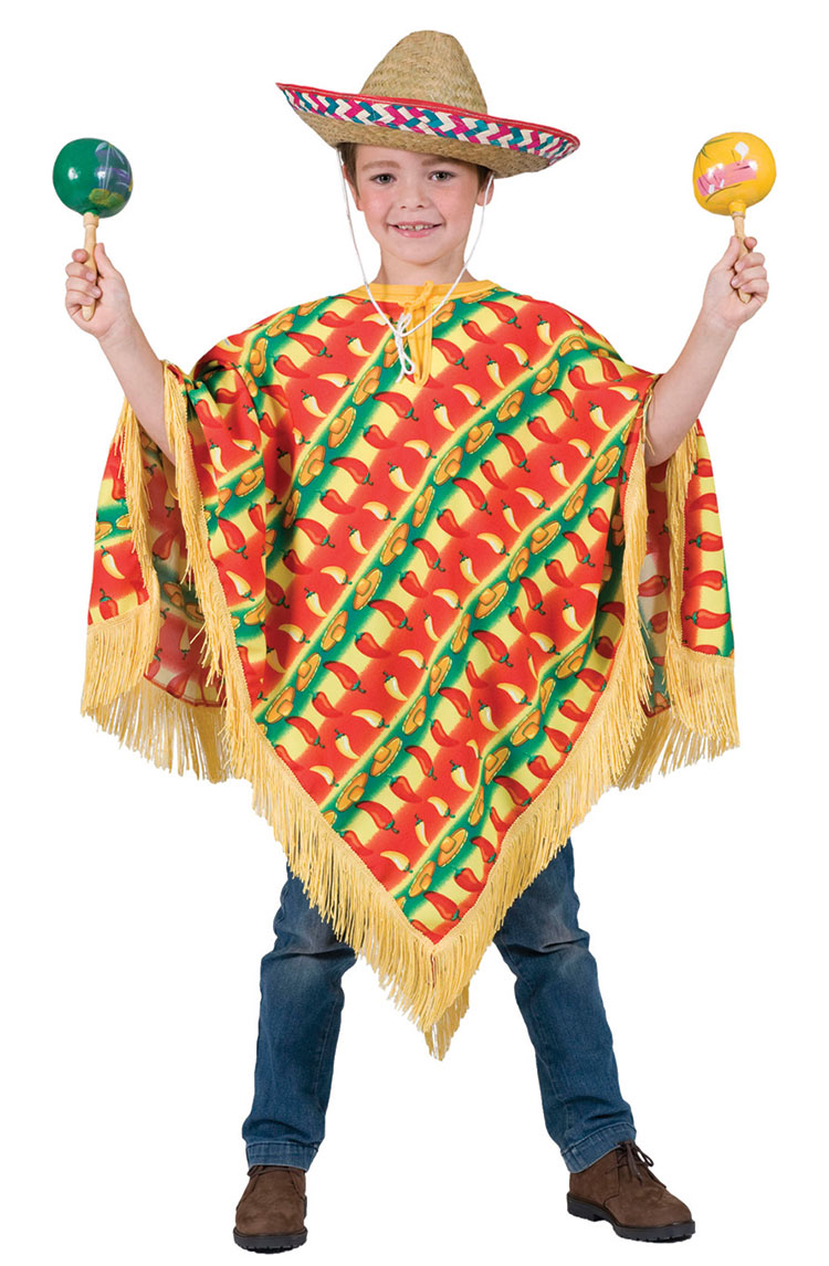 Kids Fiesta Poncho Costume