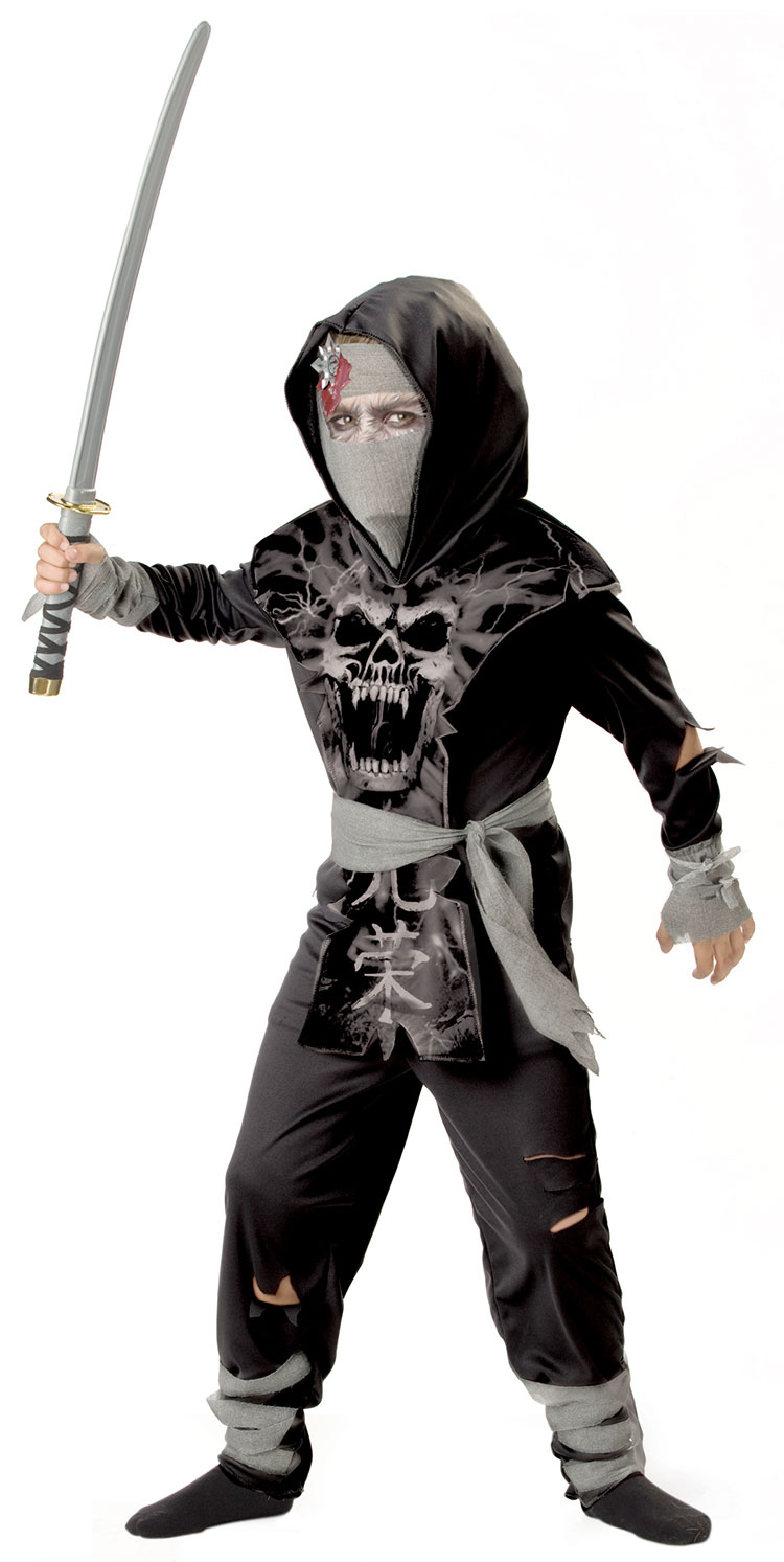 Kids Dark Zombie Ninja Costume