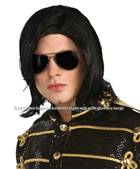 Michael Jackson Straight Wig with Glasses