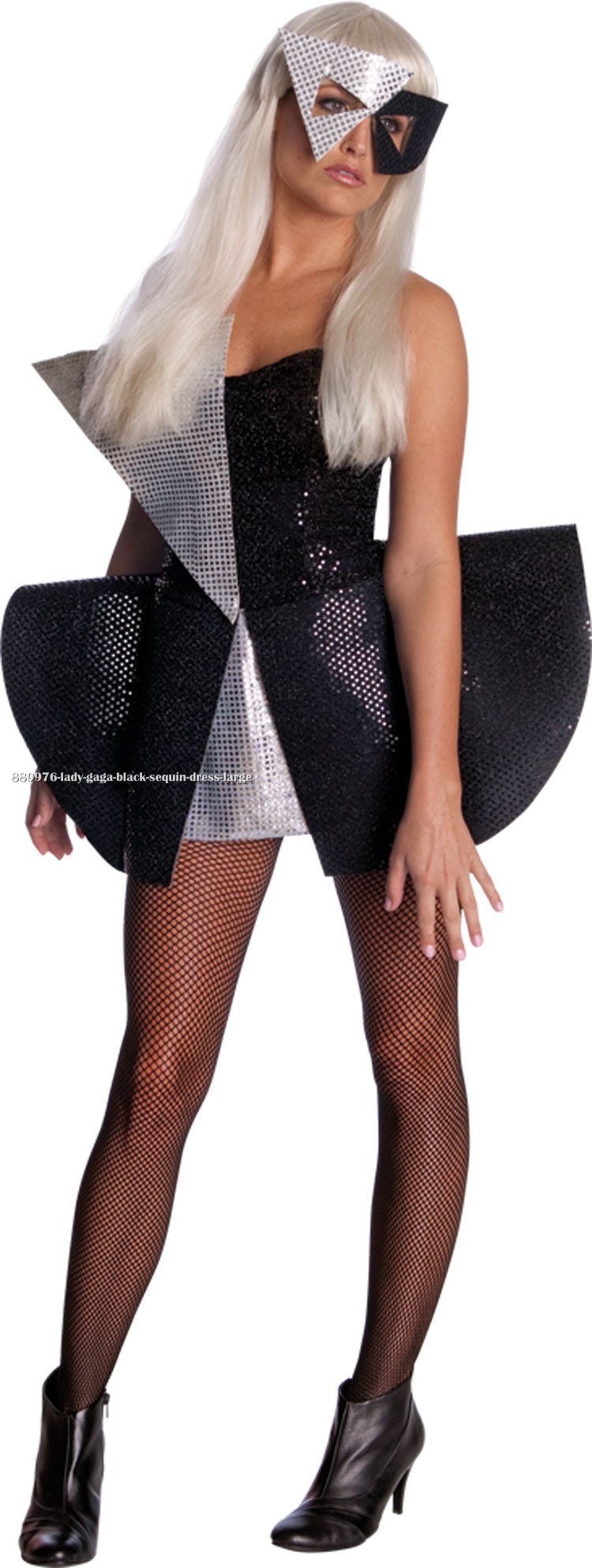 Lady Gaga Black Sequin Dress Costume - Click Image to Close