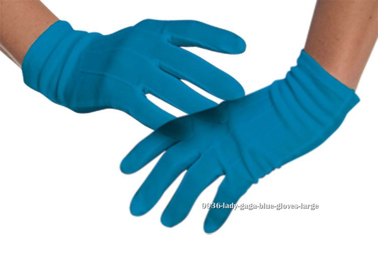 Lady Gaga Blue Gloves