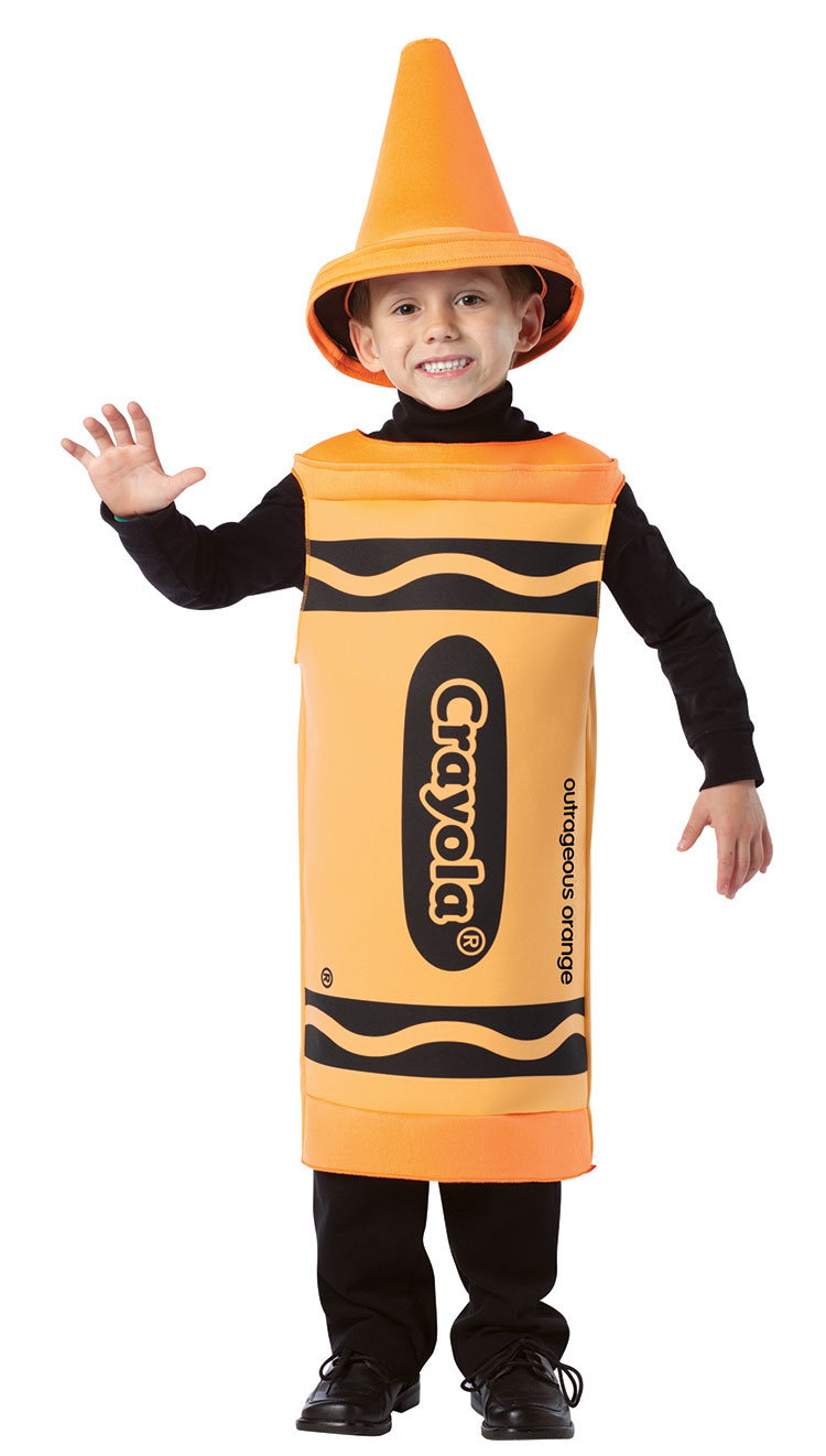 Girls Outrageous Orange Crayola Costume