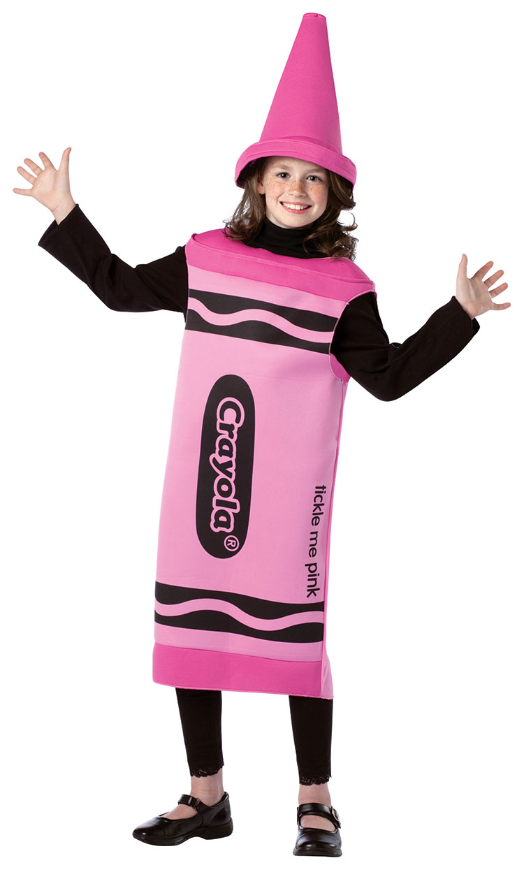 Girls Tickle Me Pink Crayola Costume