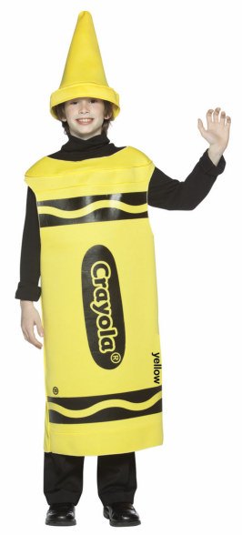 Tween Yellow Crayola Crayon Costume