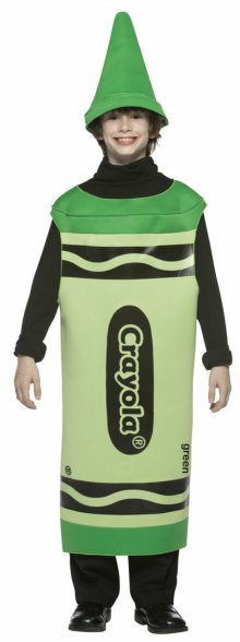 Tween Green Crayola Crayon Costume