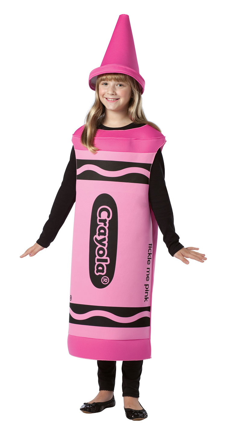 Tween Tickle Me Pink Crayola Costume