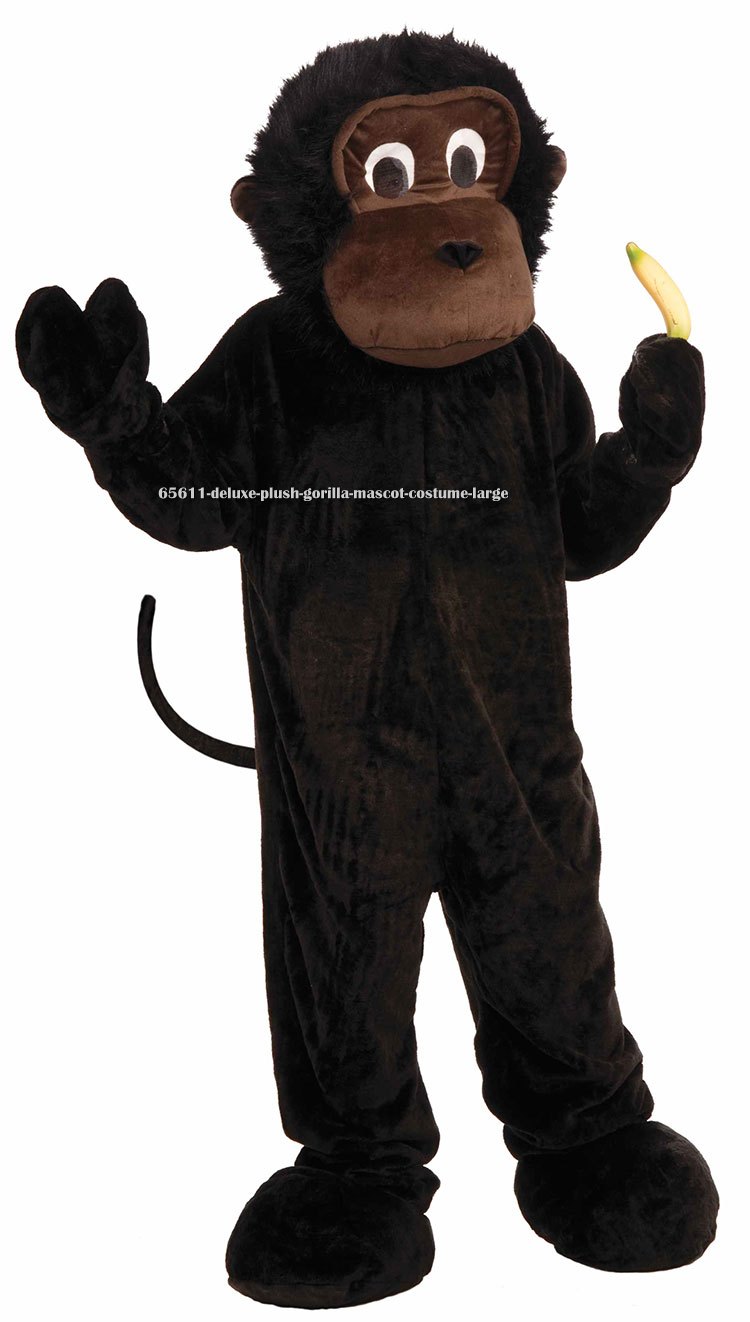 Deluxe Plush Gorilla Mascot Costume