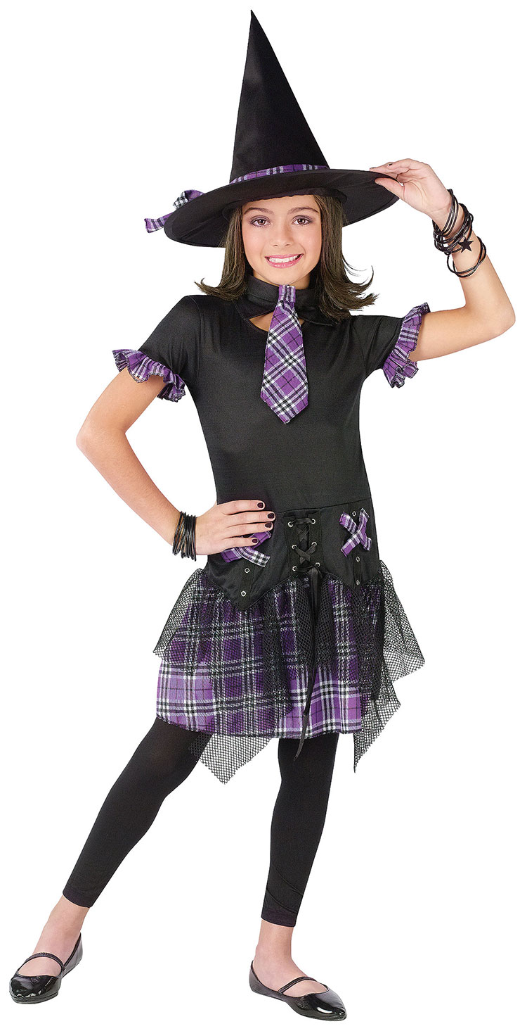 Girls Schoolgirl Witch Costume