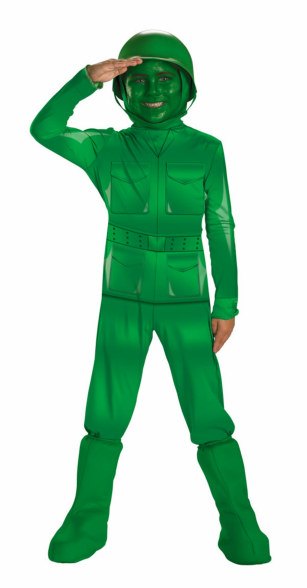 Kids and Toddler Deluxe Green Army Man Costume