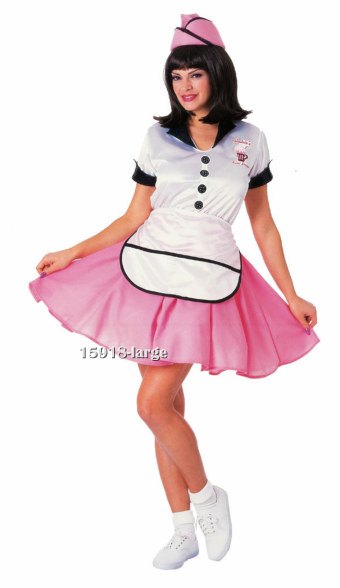 Adult Soda Pop Girl 50's Costume