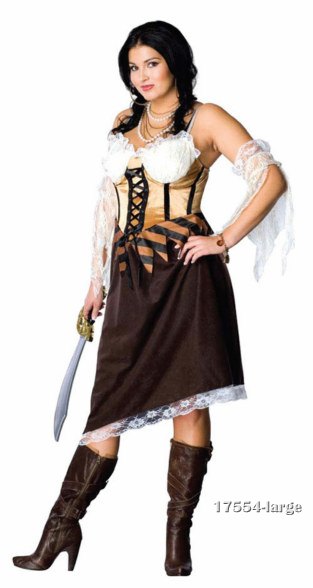 Adult Plus Size Maiden of the Seas Pirate Costume