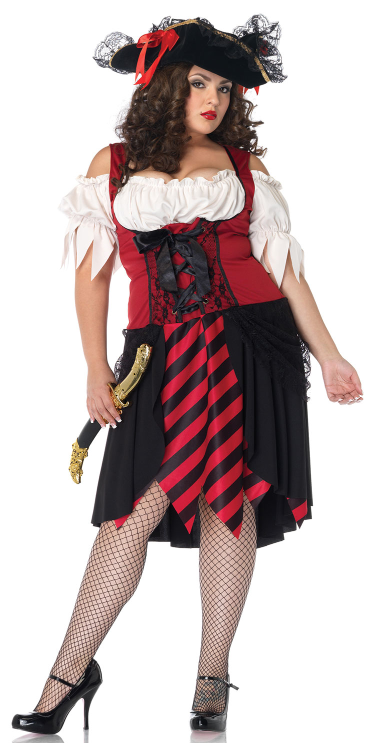 Plus Size Crimson Pirate Costume