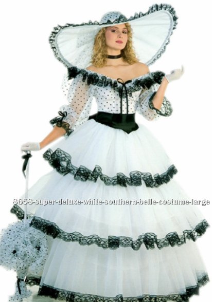 Super Deluxe White Southern Belle Costume