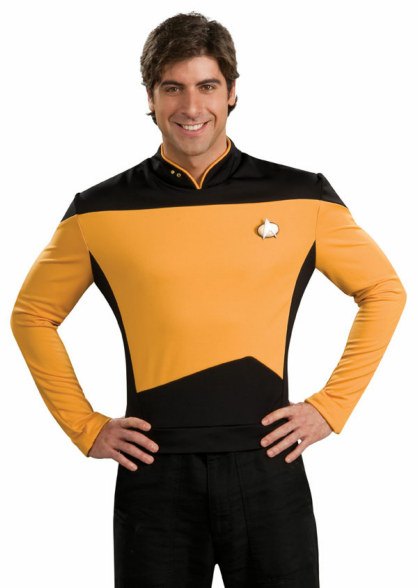 Deluxe Star Trek Next Generation Gold Shirt Costume