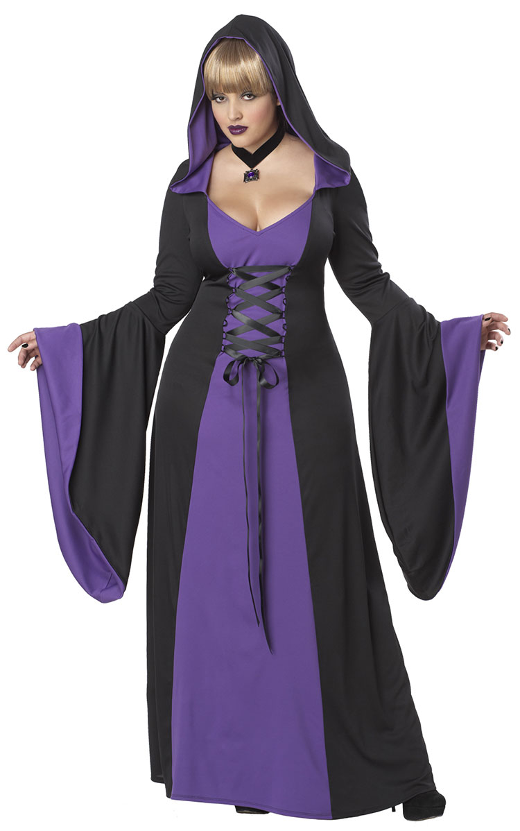 Plus Size Deluxe Purple Hooded Robe