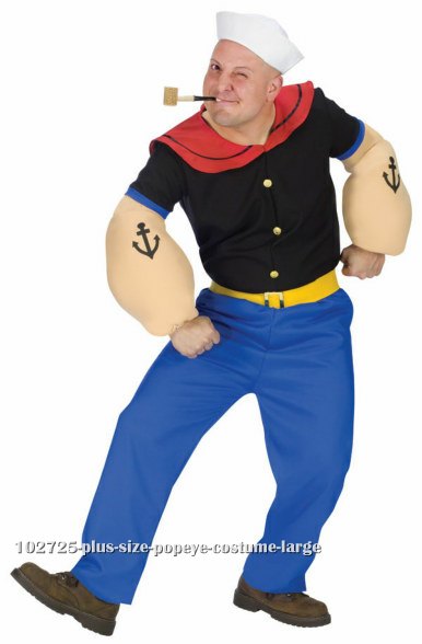 Plus Size Popeye Costume