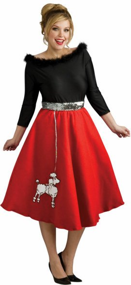 Plus Size 50's Poodle Babe Costume