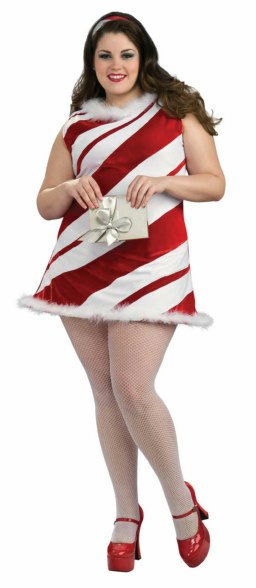 Deluxe Plus Size Ms. Candy Cane Costume