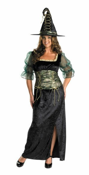 Plus Size Emerald Witch Costume