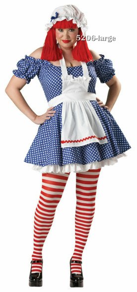 Plus Size Premier Racy Rag Doll Costume