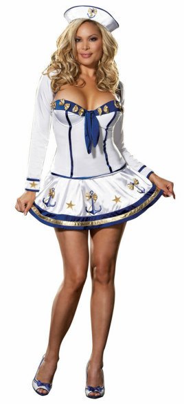 Plus Size Sexy Making Waves Sailor Costume