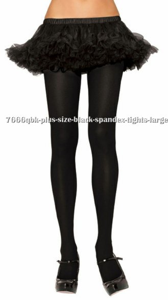 Plus Size Black Spandex Tights