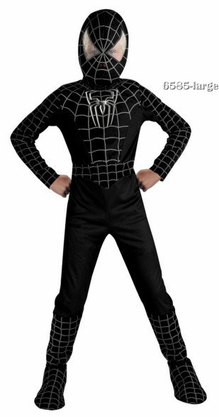 Deluxe Kids Black Spiderman Costume