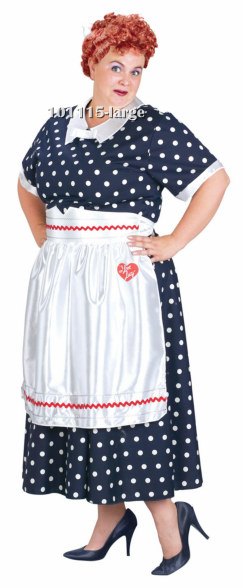 Plus Size Lucy Polka Dot Dress Costume